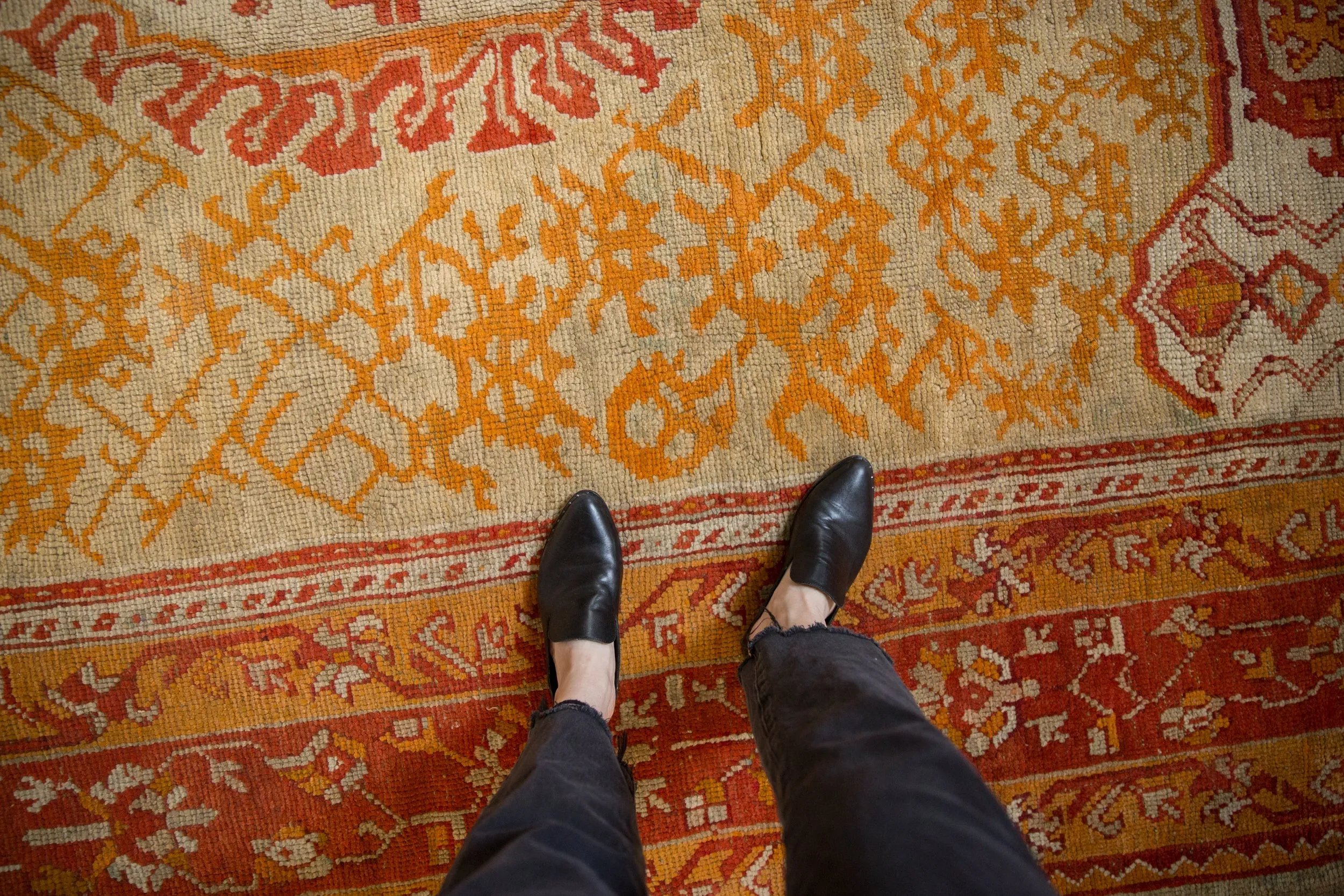 12x14.5 Antique Oushak Carpet