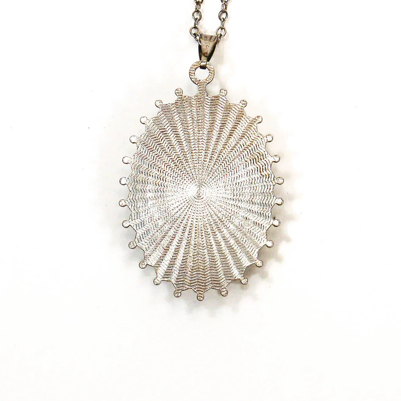 1960's Moss Green Art Glass Necklace