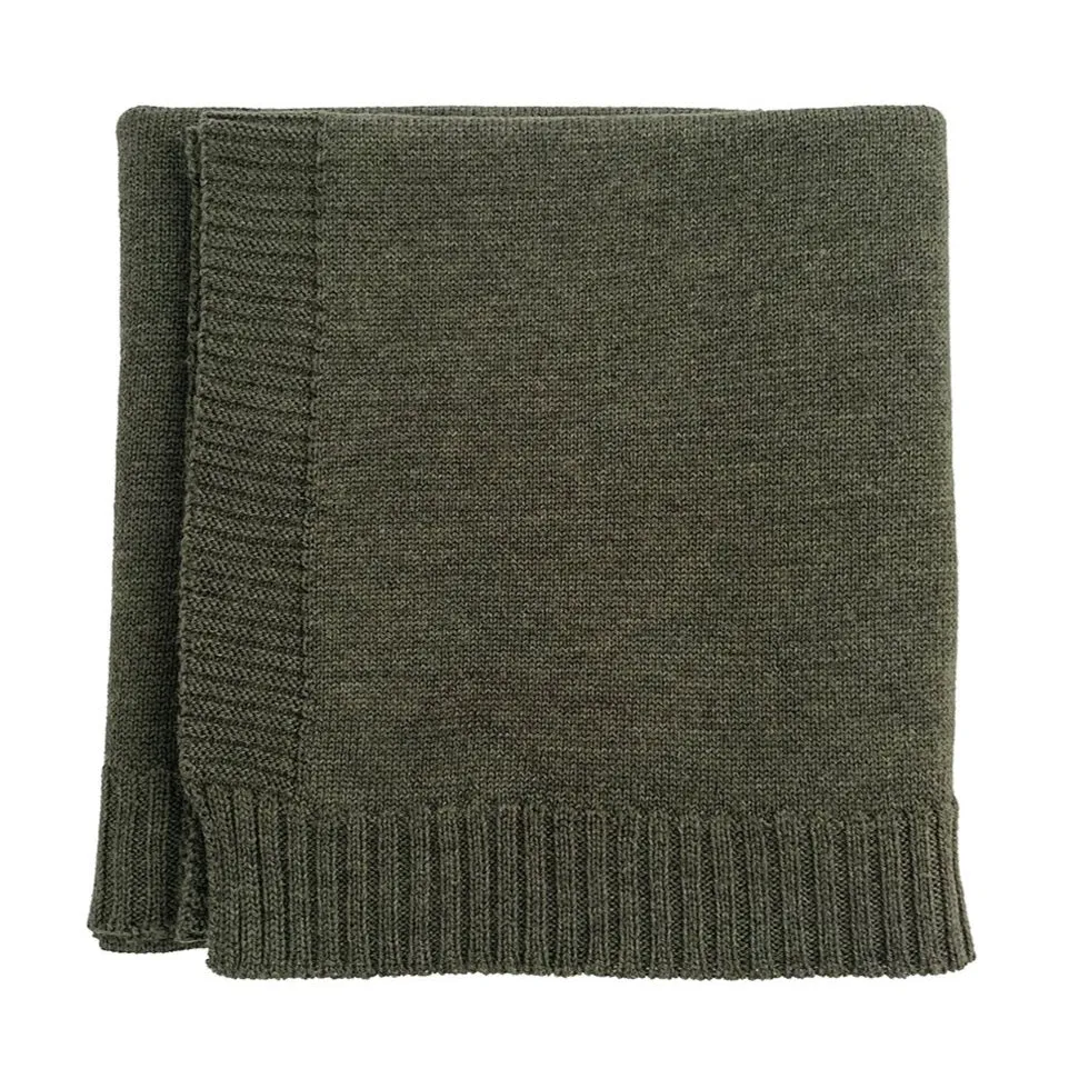 Didi Merino Wool Jersey Knit Baby Blanket (Pine)