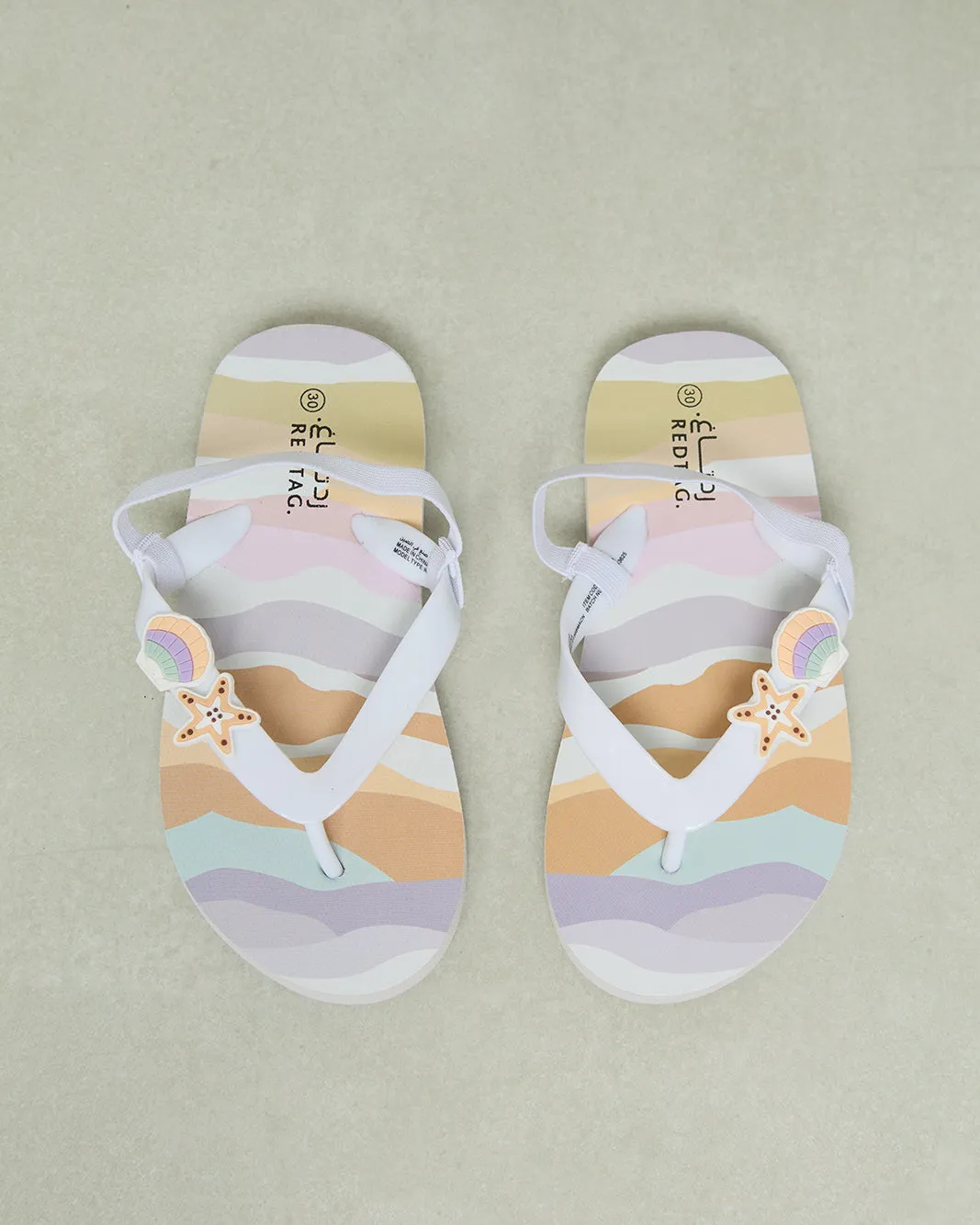 Girls Multicolour Sea Shell Toe-Post
