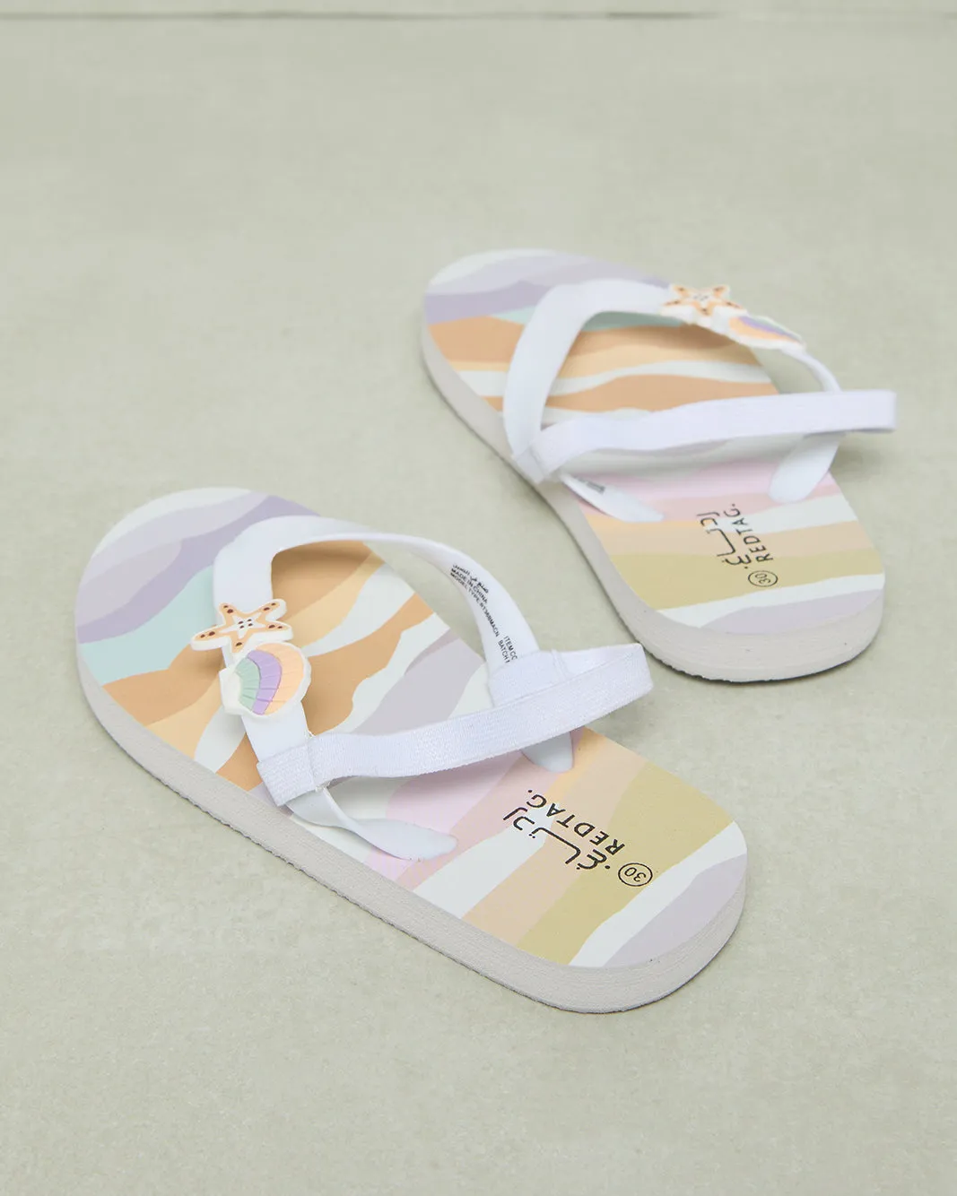 Girls Multicolour Sea Shell Toe-Post