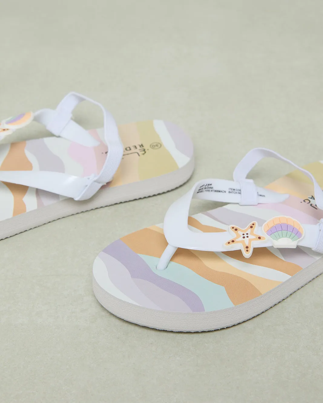Girls Multicolour Sea Shell Toe-Post