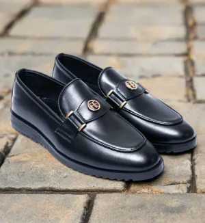 High Sole black Round Buckle Formal