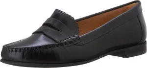 Jack Rogers Women's Quinn Penny Loafer, Black, 7 M US