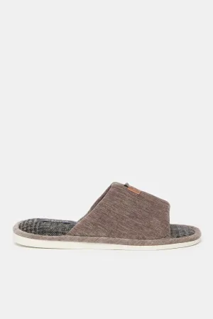 Men Beige Embellished Slipper