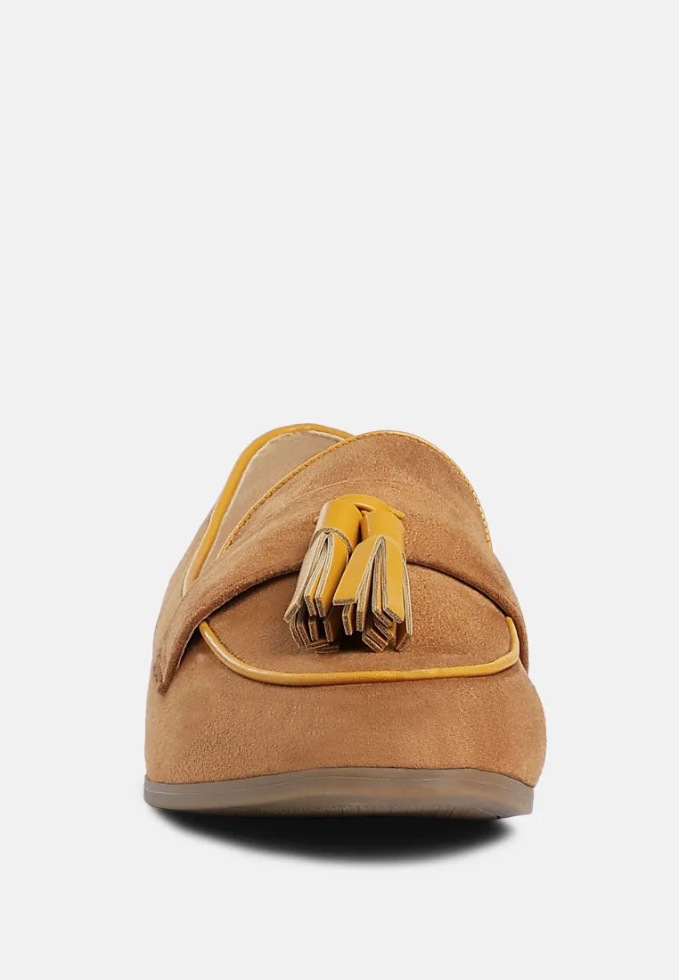 Micro Suede Tassel Loafers By MODE