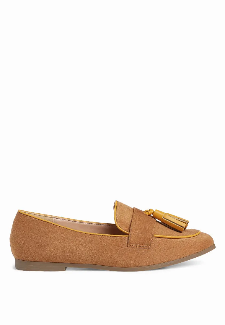 Micro Suede Tassel Loafers By MODE