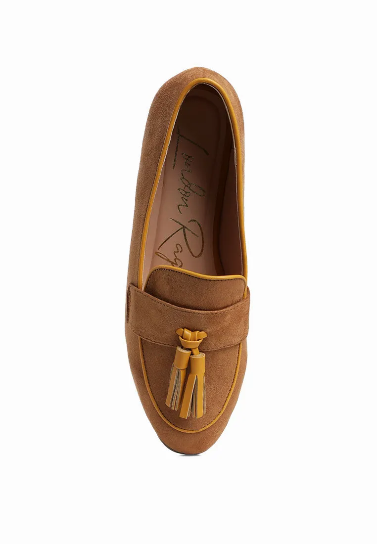 Micro Suede Tassel Loafers By MODE