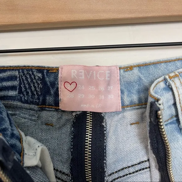 REVICE- Yin Yang Two Tone Rigid Demin Jeans