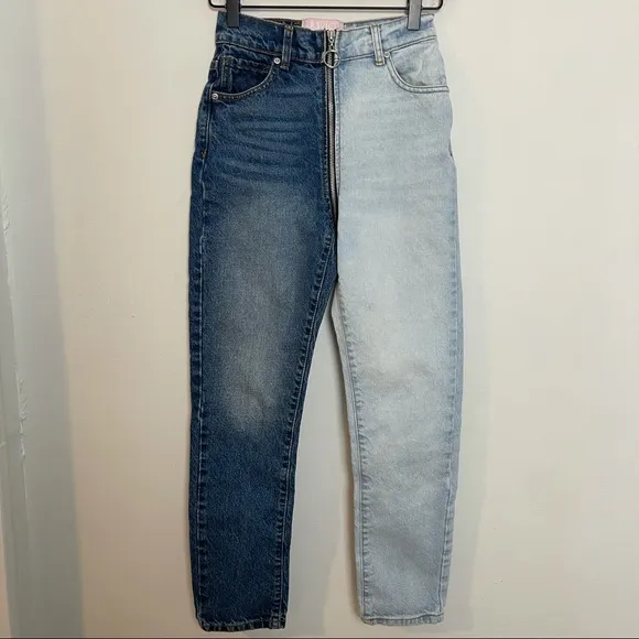 REVICE- Yin Yang Two Tone Rigid Demin Jeans