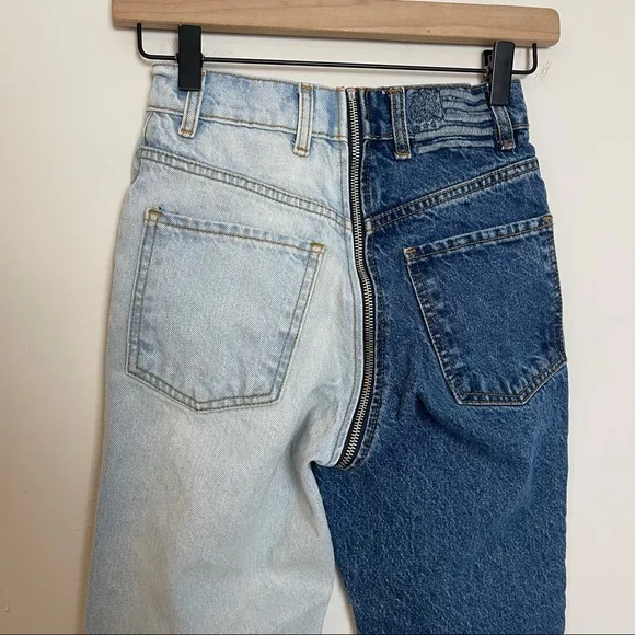 REVICE- Yin Yang Two Tone Rigid Demin Jeans