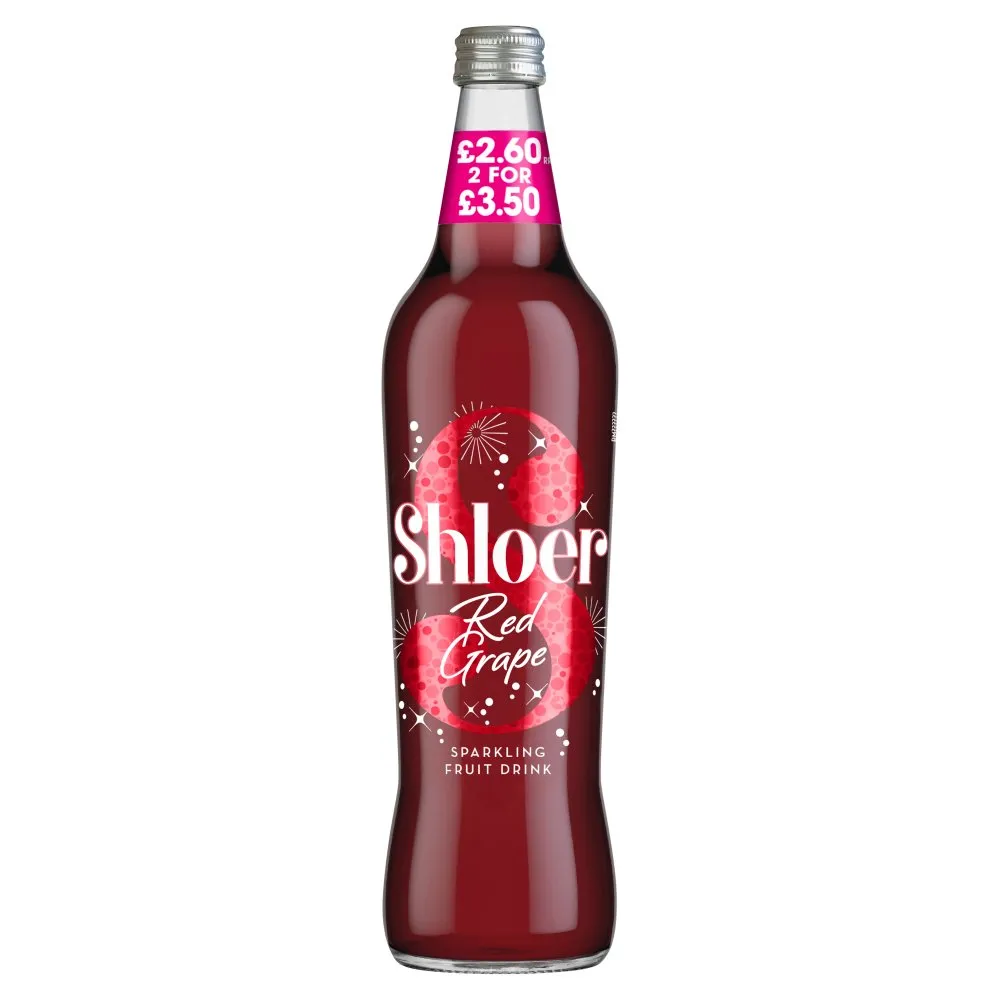 Shloer Red Grape Sparkling Juice PMP 750ml (Case of 6)