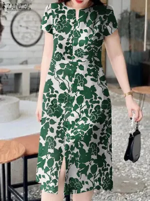 Summer Women’s Floral Print Midi Dress