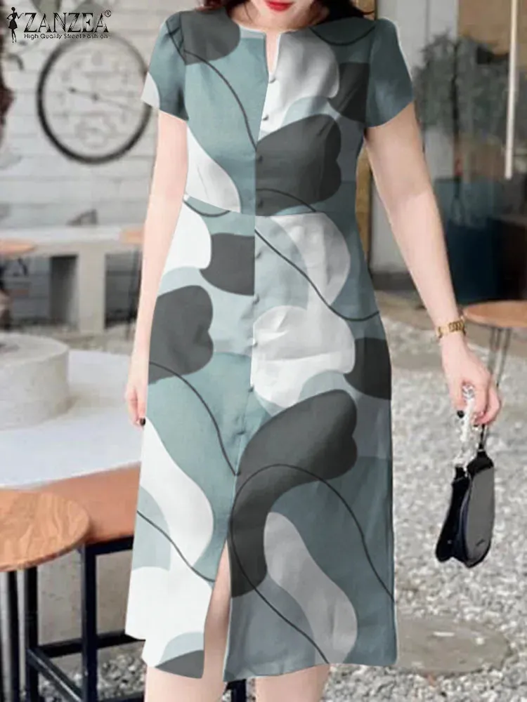 Summer Women’s Floral Print Midi Dress