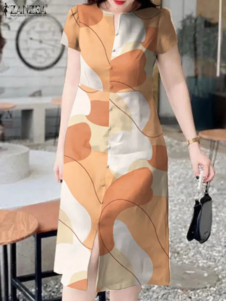 Summer Women’s Floral Print Midi Dress