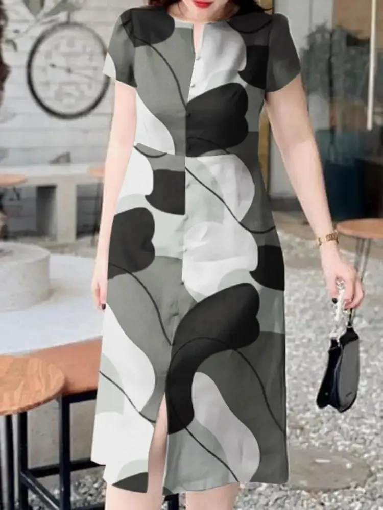 Summer Women’s Floral Print Midi Dress
