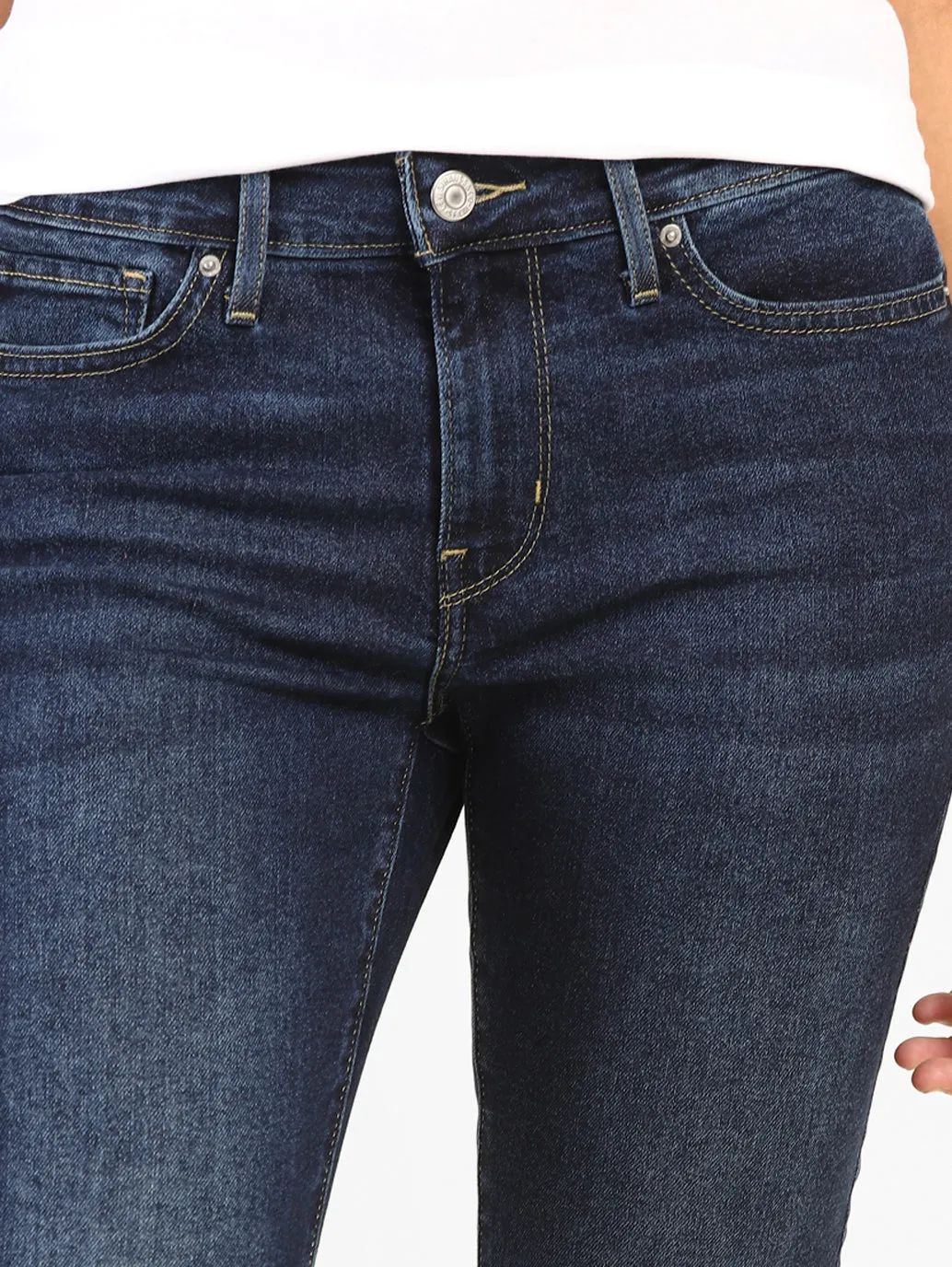 Women's 710 Blue Super Skinny Fit Mid Rise Jeans