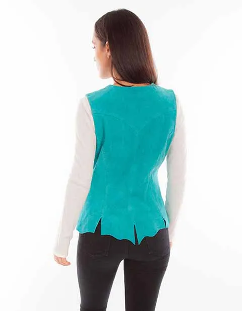Women's Leather Jacket Suede Collection: Scully Suede Snap Front Vest