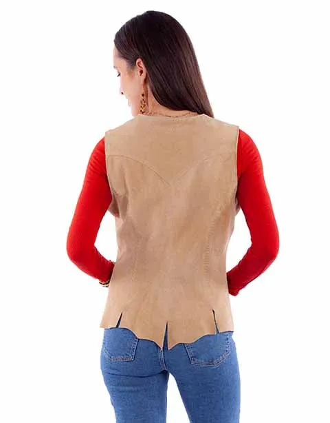Women's Leather Jacket Suede Collection: Scully Suede Snap Front Vest
