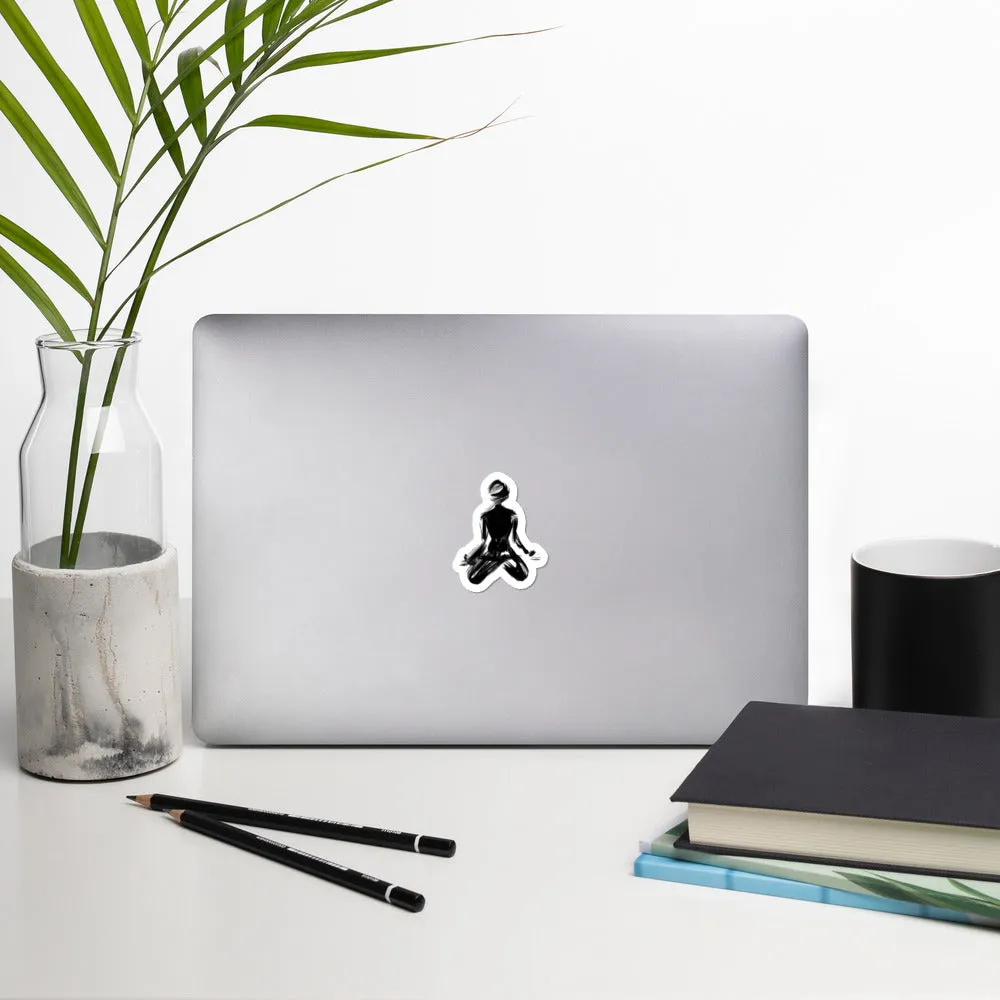 Zen Meditation Pose Mindfulness - Durable Vinyl Sticker