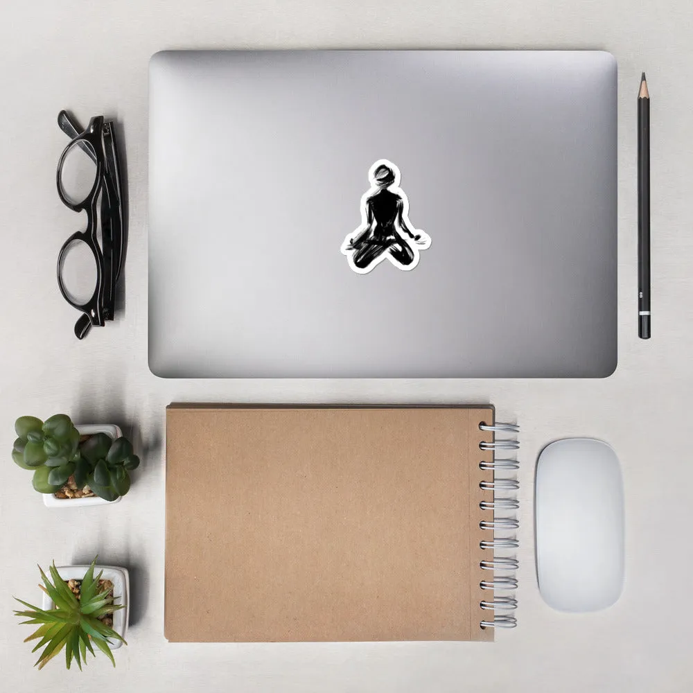 Zen Meditation Pose Mindfulness - Durable Vinyl Sticker
